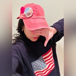 Light Red Cap with Pins